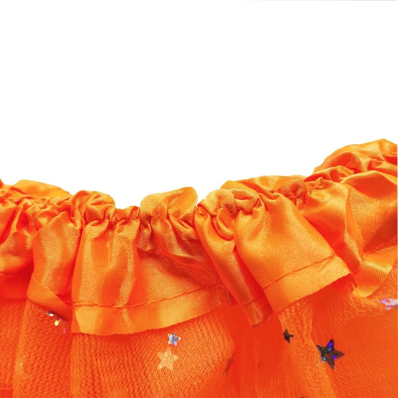 WINROLA Little Girls Stars Sequins Tutu Skirt Princess Ballet Dance Dress for 0-6 Y Sparkle Elastic 3 Layered Tulle Tutu Skirt - Image 3